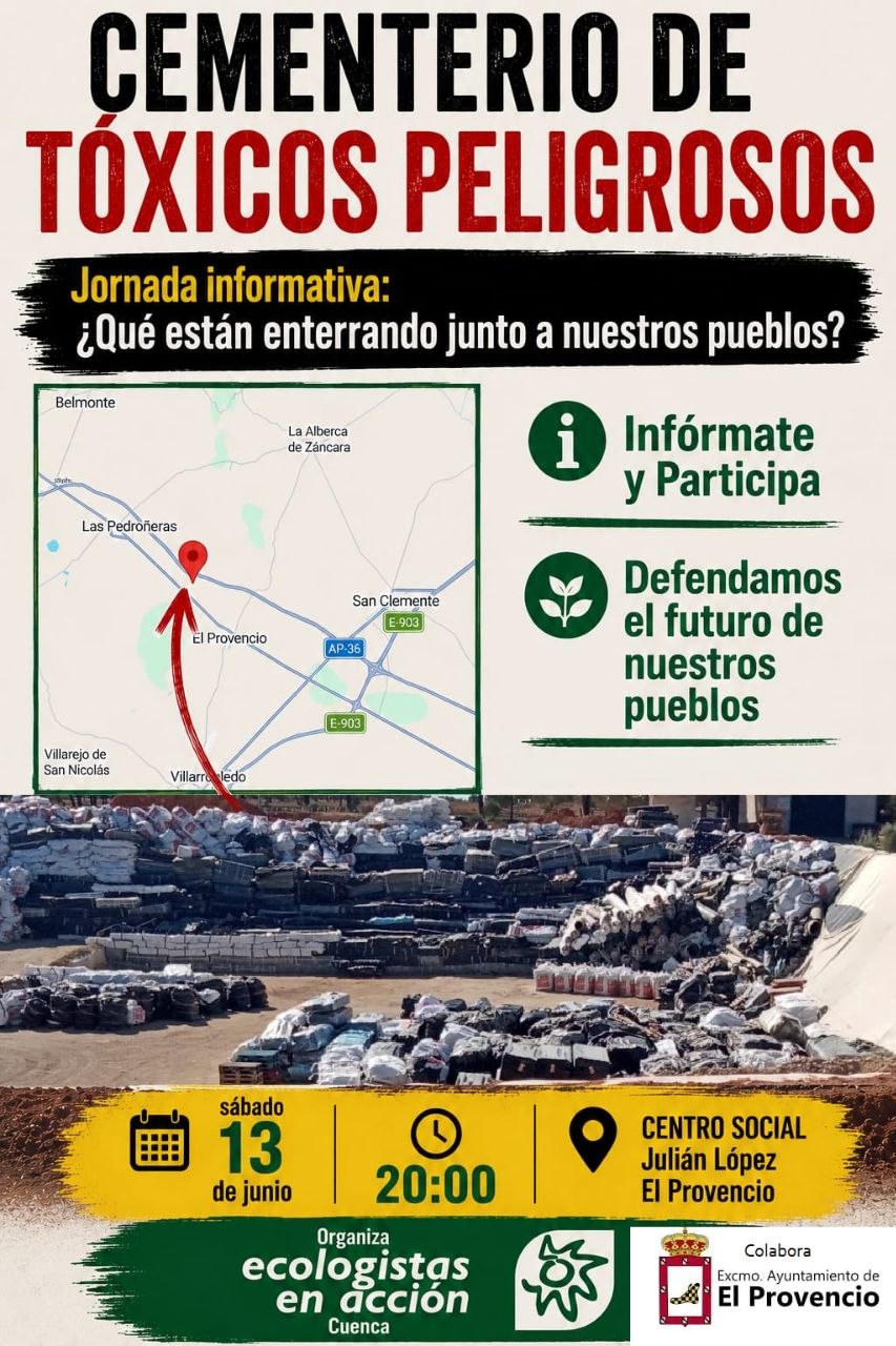 JORNADA INFORMATIVA 13 de junio El provencio sobre RESIDUOS TOXICOS